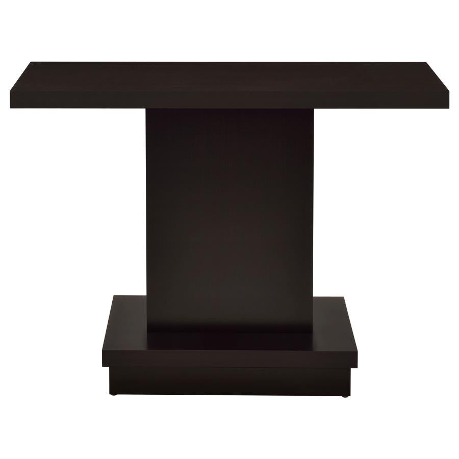 Reston Engineered Wood Pedestal Console Table Cappuccino-3