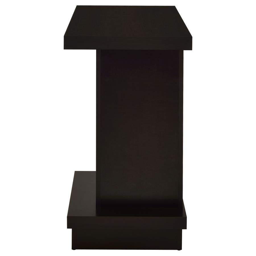 Reston Engineered Wood Pedestal Console Table Cappuccino-zoom-4