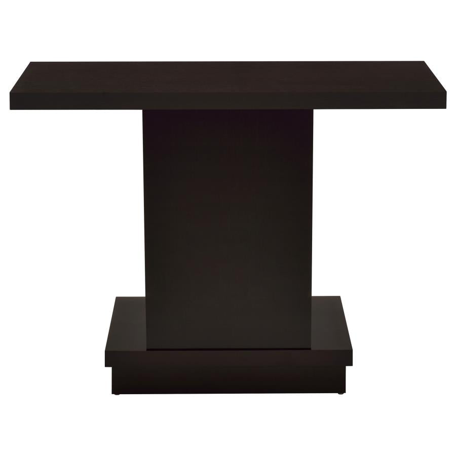 Reston Engineered Wood Pedestal Console Table Cappuccino-5