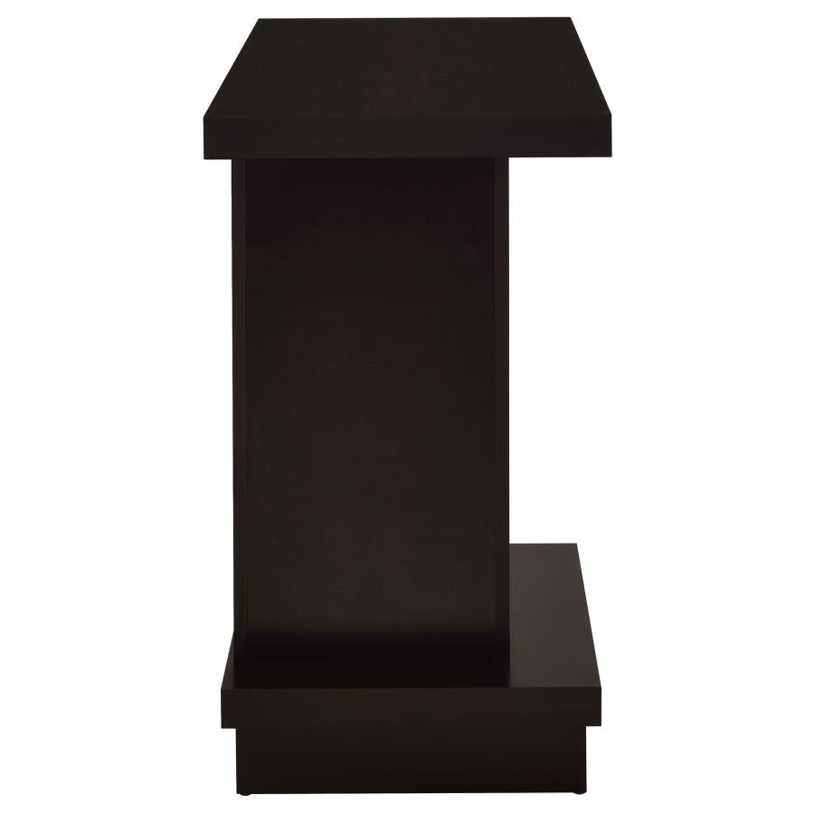 Reston Engineered Wood Pedestal Console Table Cappuccino-zoom-6