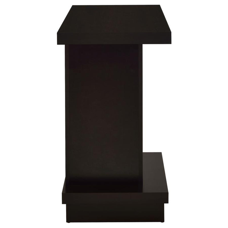 Reston Engineered Wood Pedestal Console Table Cappuccino-zoom-
