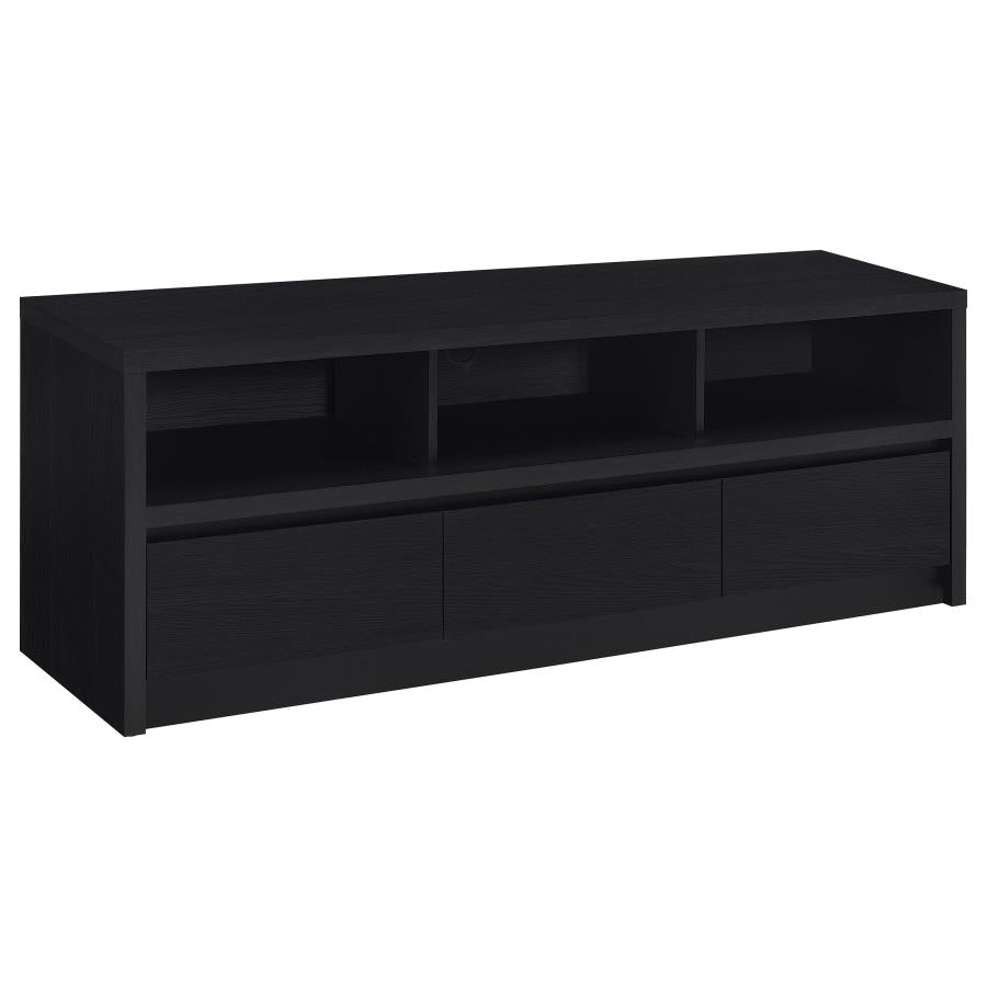 Rutland 59-inch 3-drawer TV Stand Media Console Black-zoom-1