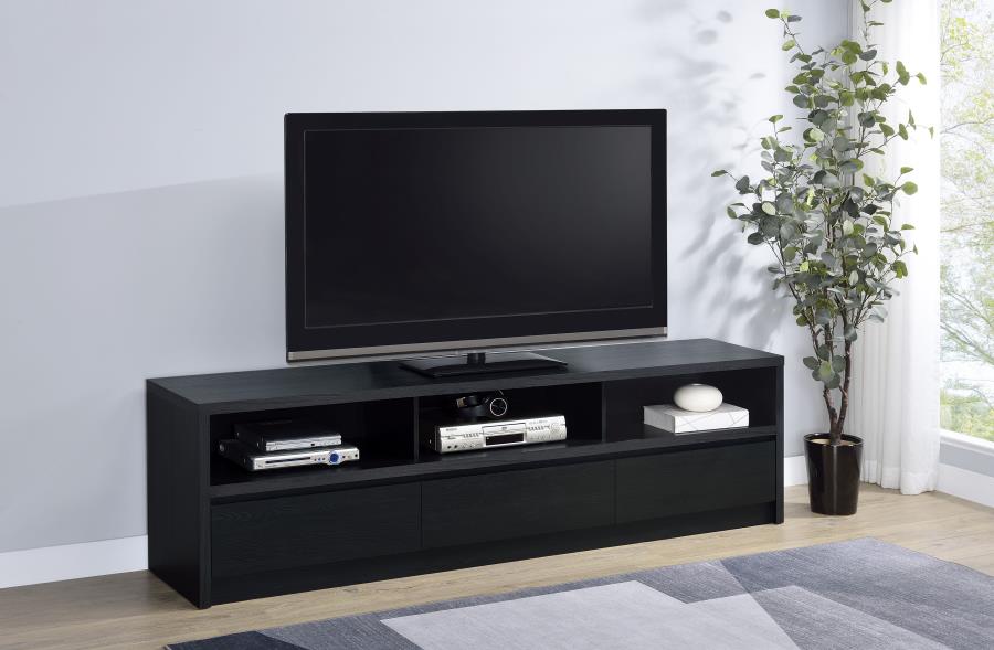 Rutland 78-inch 3-drawer TV Stand Media Console Black-2