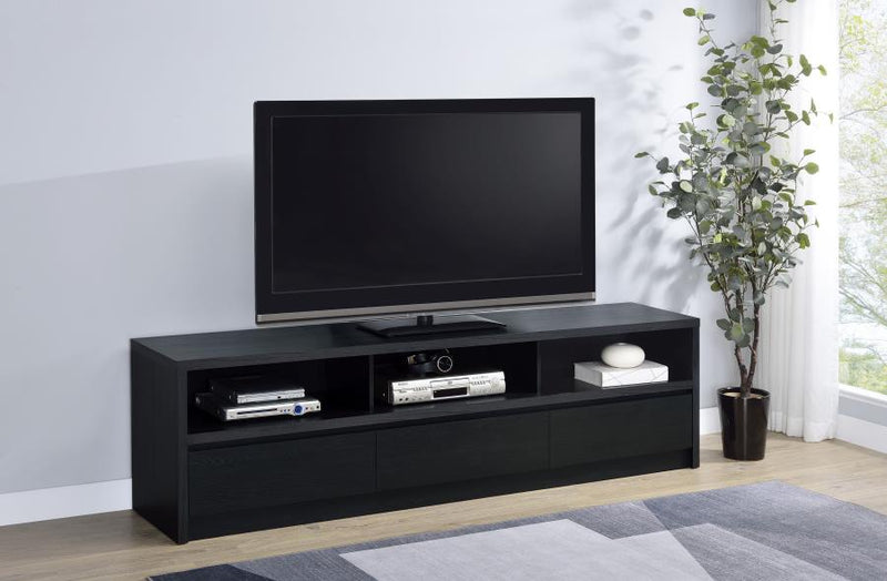 Rutland 78-inch 3-drawer TV Stand Media Console Black-zoom-