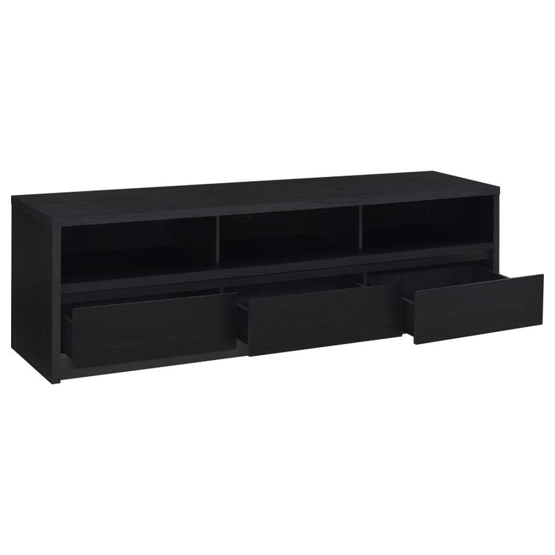 Rutland 78-inch 3-drawer TV Stand Media Console Black-zoom-