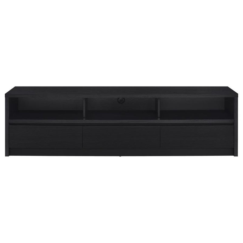 Rutland 78-inch 3-drawer TV Stand Media Console Black-zoom-