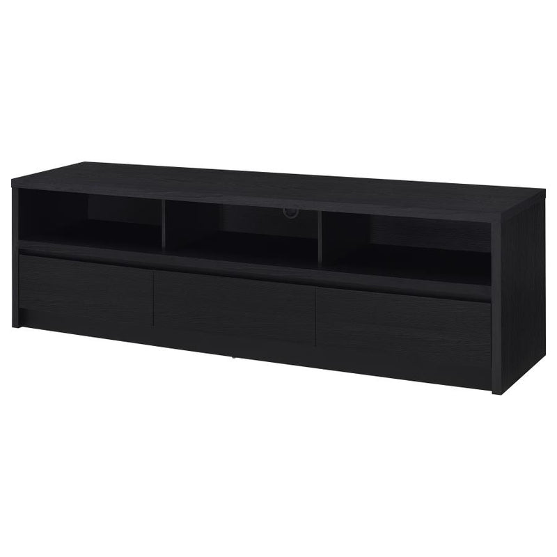 Rutland 78-inch 3-drawer TV Stand Media Console Black-zoom-