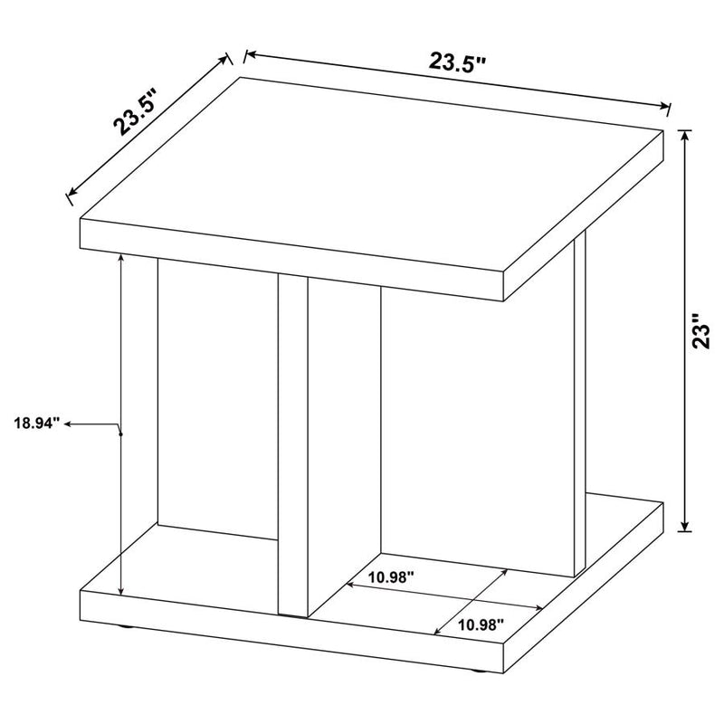 Cortona Square Engineered Wood End Side Table Mango-zoom-