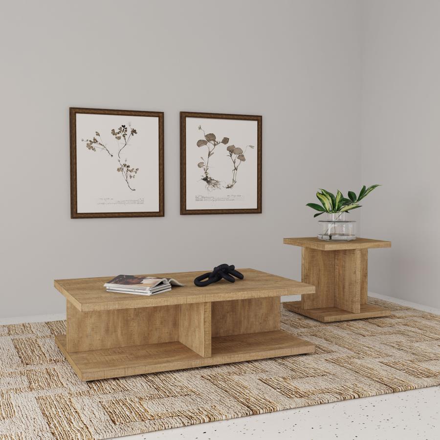 Cortona 2-piece Coffee and End Table Set Mango-zoom-1