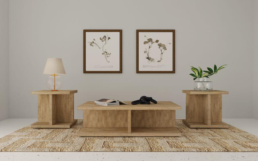 Cortona 3-piece Coffee and End Table Set Mango-zoom-1