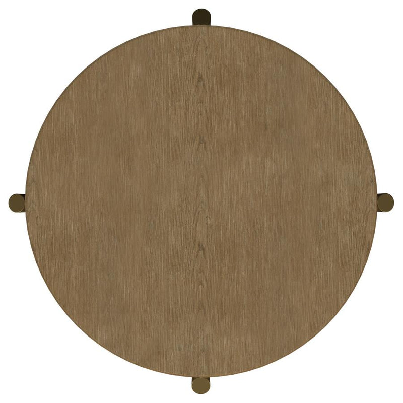Arini 2-piece Round Coffee and End Table Set Sand Wash-zoom-