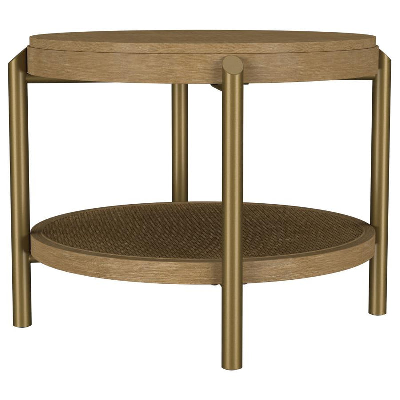 Arini 3-piece Round Coffee and End Table Set Sand Wash-zoom-