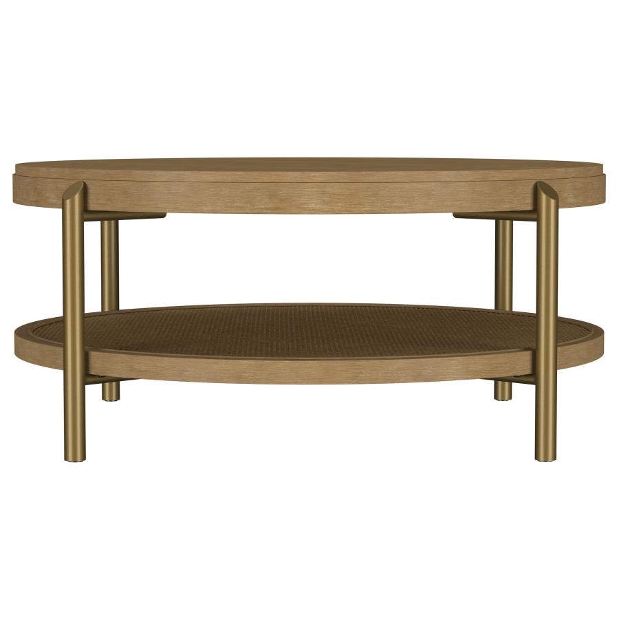 Arini 3-piece Round Coffee and End Table Set Sand Wash-zoom-8