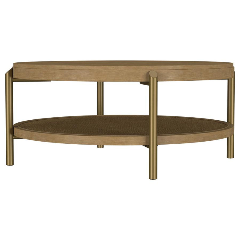 Arini 3-piece Round Coffee and End Table Set Sand Wash-zoom-