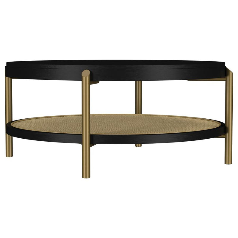 Arini 2-piece Round Coffee and End Table Set Black-zoom-
