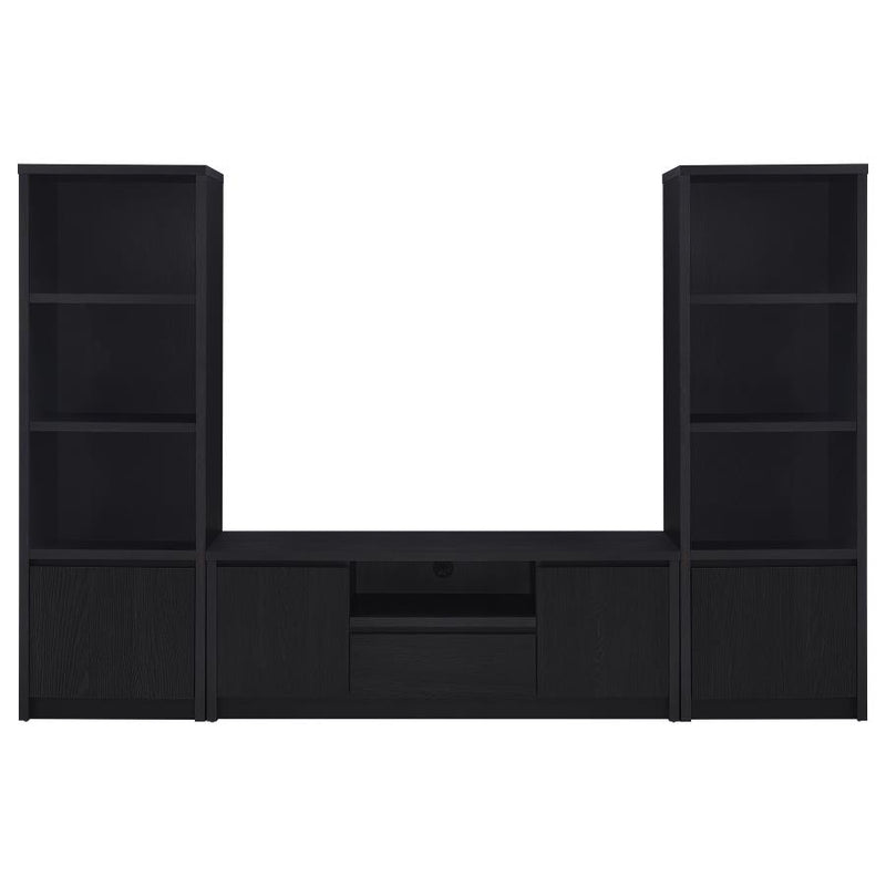 Winfield 3-piece Entertainment Center 60-inch TV Stand Black-zoom-