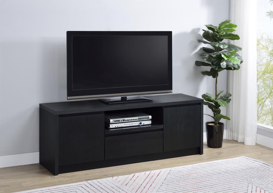 Winfield 60-inch 2-door TV Stand Media Console Black-zoom-2