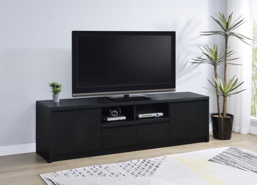 Winfield 78-inch 2-door TV Stand Media Console Black-2