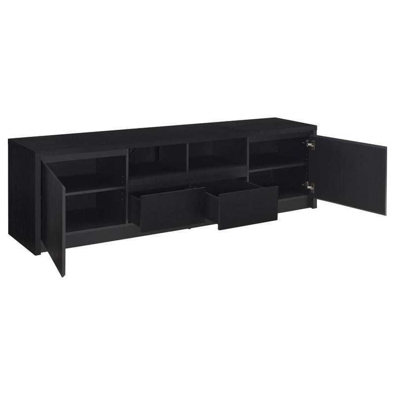 Winfield 78-inch 2-door TV Stand Media Console Black-zoom-