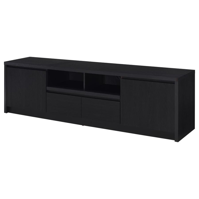 Winfield 78-inch 2-door TV Stand Media Console Black-zoom-