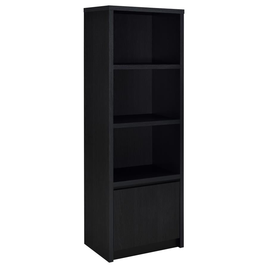 Winfield 3-shelf Media Tower Entertainment Pier Black-1