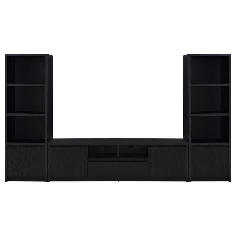 Winfield 3-shelf Media Tower Entertainment Pier Black-zoom-