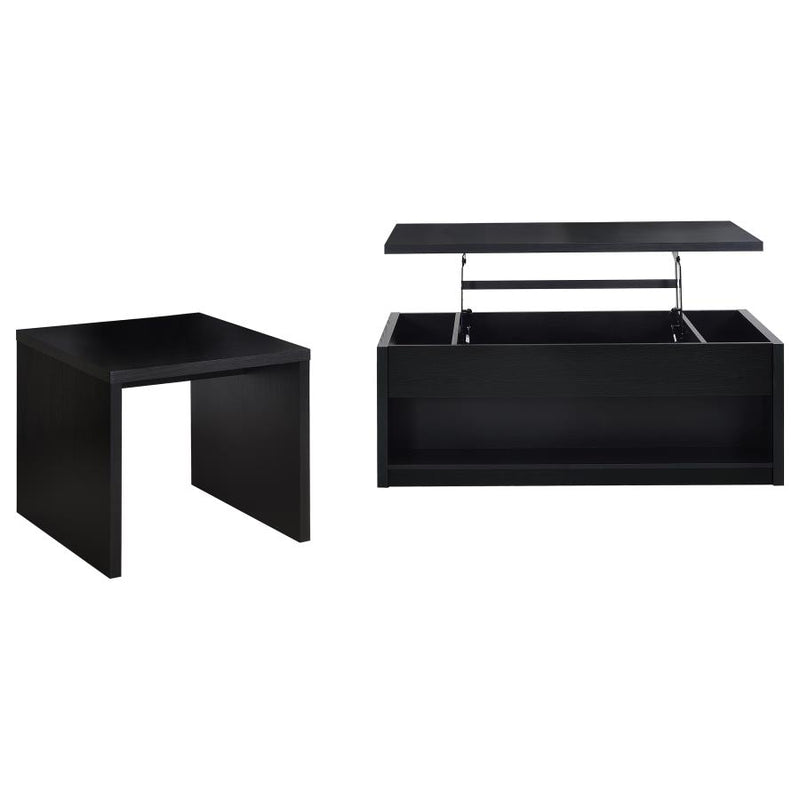 Knapp 2-piece Lift Top Coffee Table Set Black-zoom-