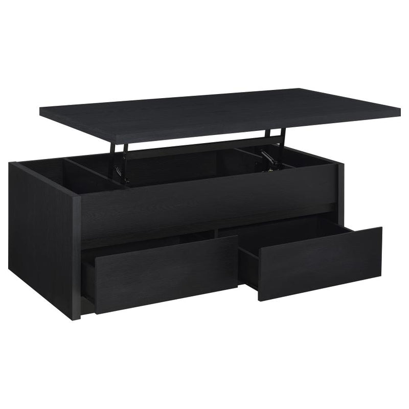 Knapp 3-piece Lift Top Coffee Table Set Black-zoom-