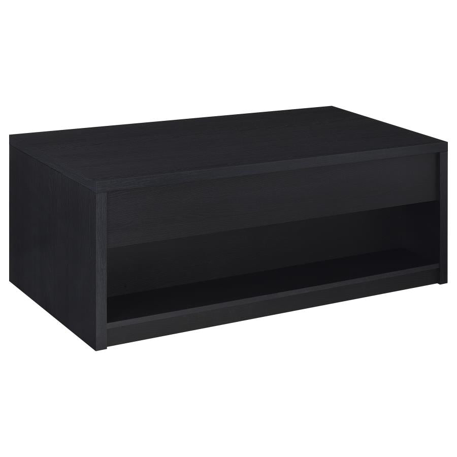 Knapp Lift Top Cocktail Coffee Table with Dual Drawers Black-zoom-8