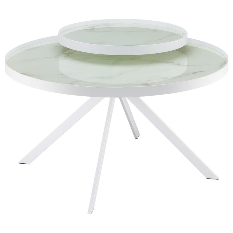 Briggs 2-piece Round Coffee and End Table Set White-zoom-