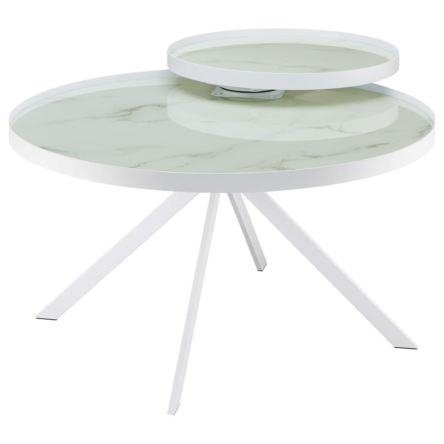 Briggs 2-piece Round Coffee and End Table Set White-7