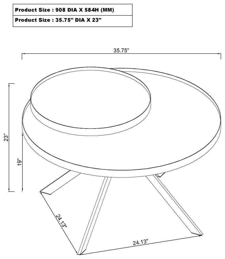 Briggs 2-piece Round Coffee and End Table Set White-10