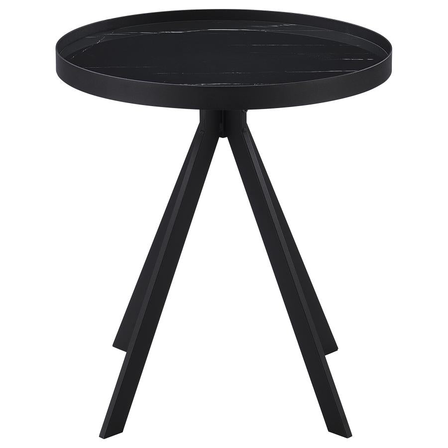 Briggs 3-piece Round Coffee and End Table Set Black-3