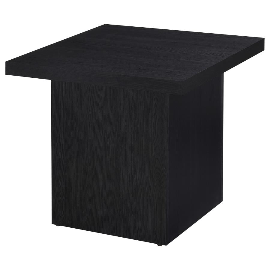 Max 2-piece Rectangular Coffee and End Table Set Black-4