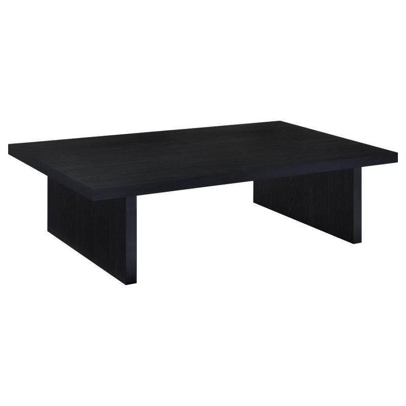 Max 2-piece Rectangular Coffee and End Table Set Black-zoom-