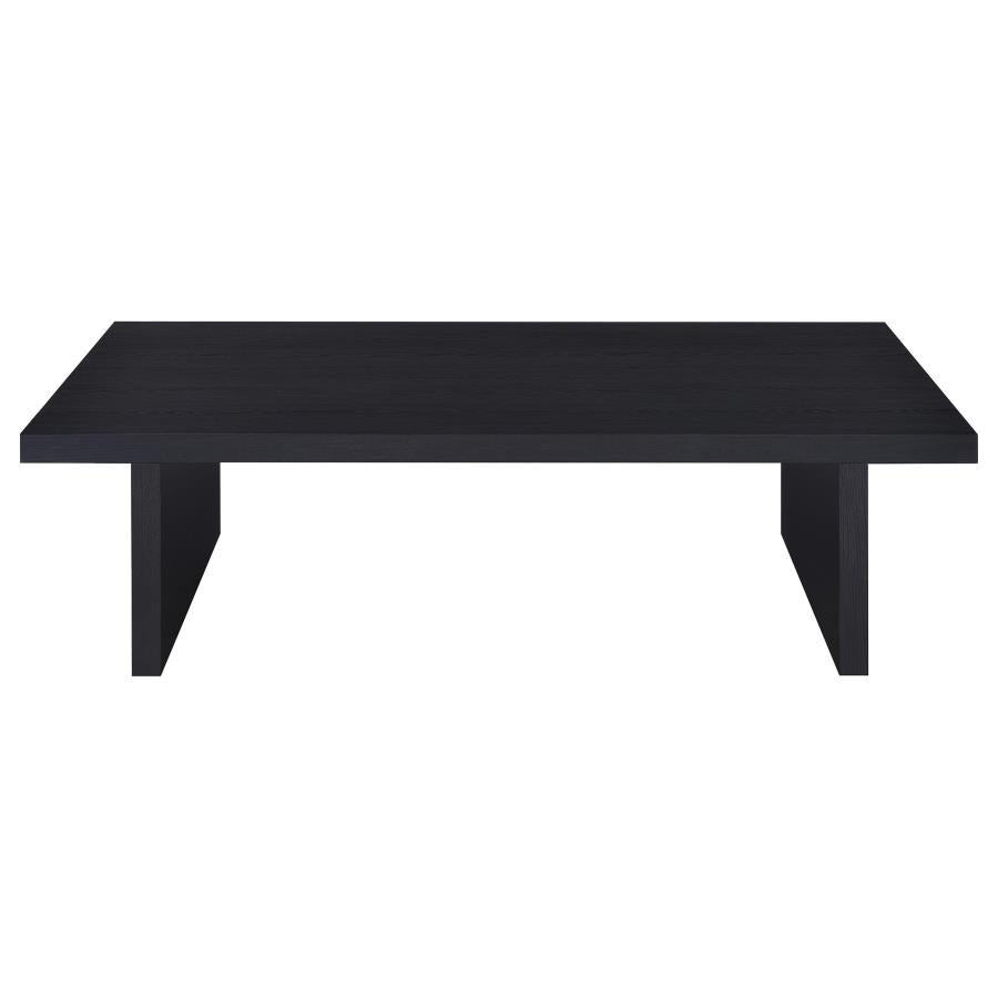Max 2-piece Rectangular Coffee and End Table Set Black-10