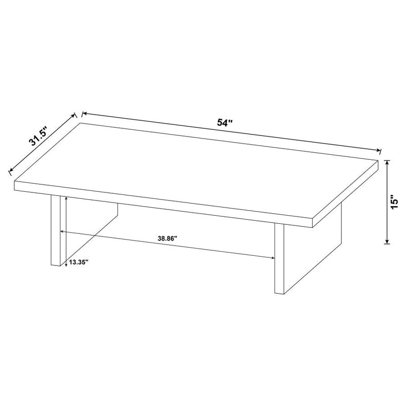 Max 3-piece Rectangular Coffee and End Table Set Black-zoom-