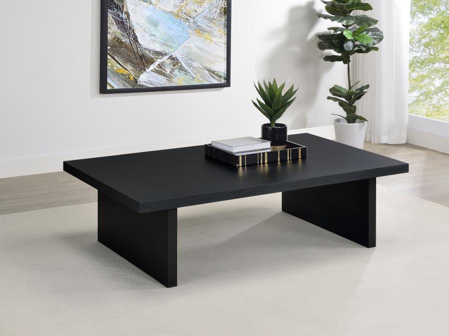 Max Rectangular Engineered Laminate Coffee Table Black-2