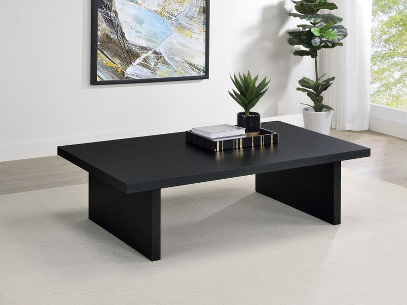 Max Rectangular Engineered Laminate Coffee Table Black-zoom-