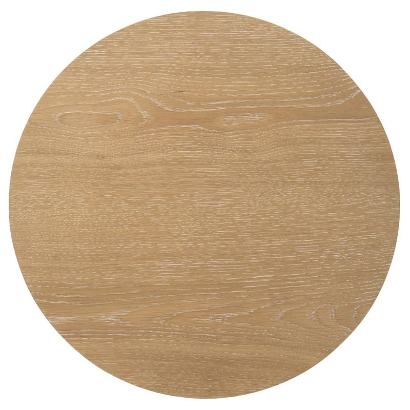 Ottowa 2-piece Round Wood Coffee Table Set Light Oak-zoom-