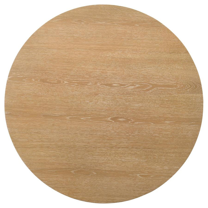 Ottowa 2-piece Round Wood Coffee Table Set Light Oak-zoom-