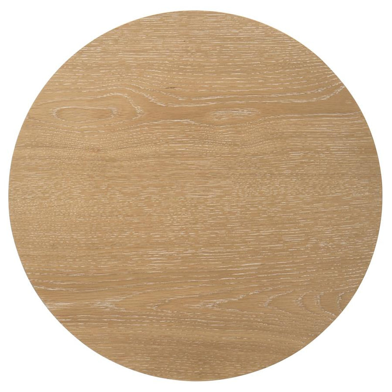 Ottowa 3-piece Round Wood Coffee Table Set Light Oak-zoom-
