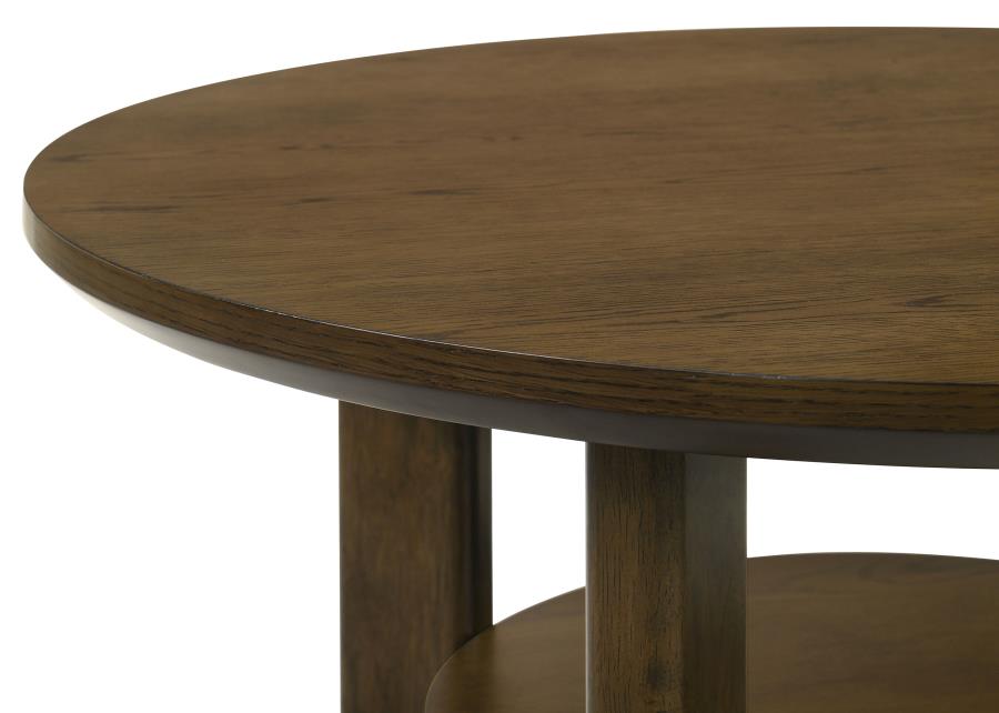 Ottowa 2-piece Round Wood Coffee Table Set Brown-zoom-9