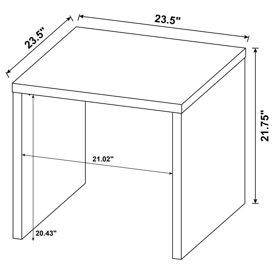 Canoga Engineered Wood Accent Side End Table Light Oak-8