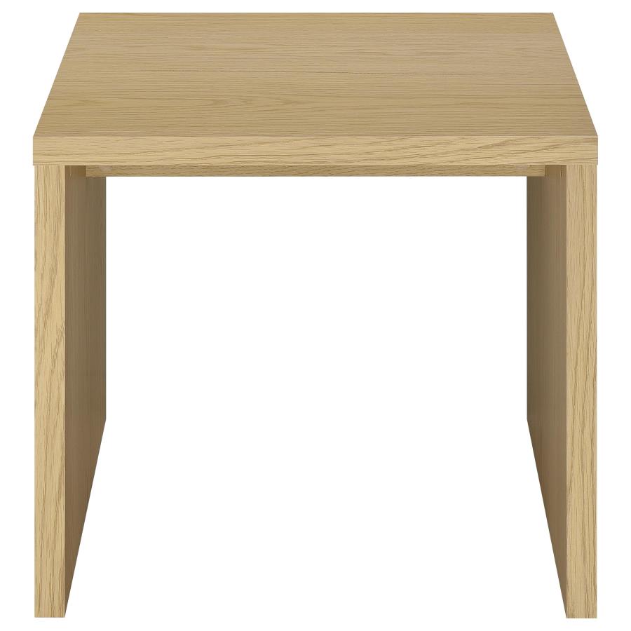 Canoga 3-piece Lift Top Cocktail Coffee Table Set Light Oak-4