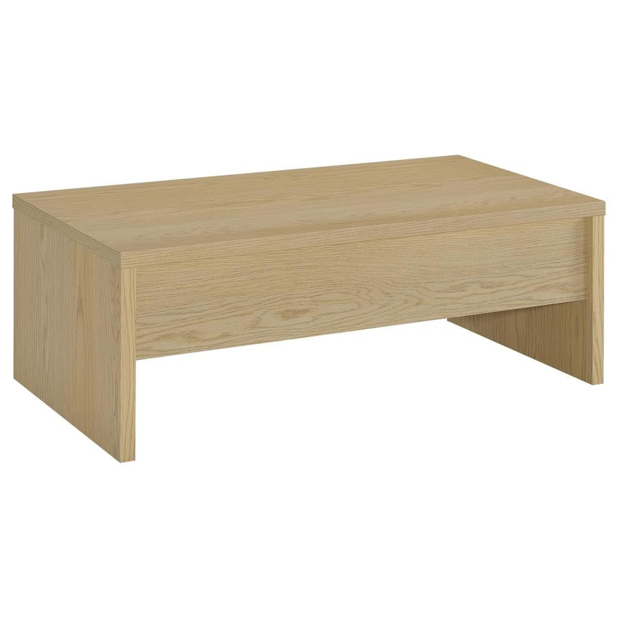 Canoga 3-piece Lift Top Cocktail Coffee Table Set Light Oak-8