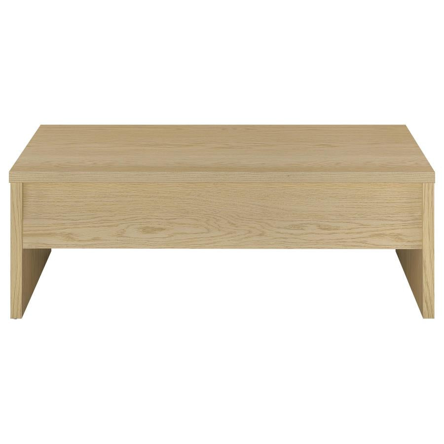 Canoga 3-piece Lift Top Cocktail Coffee Table Set Light Oak-10