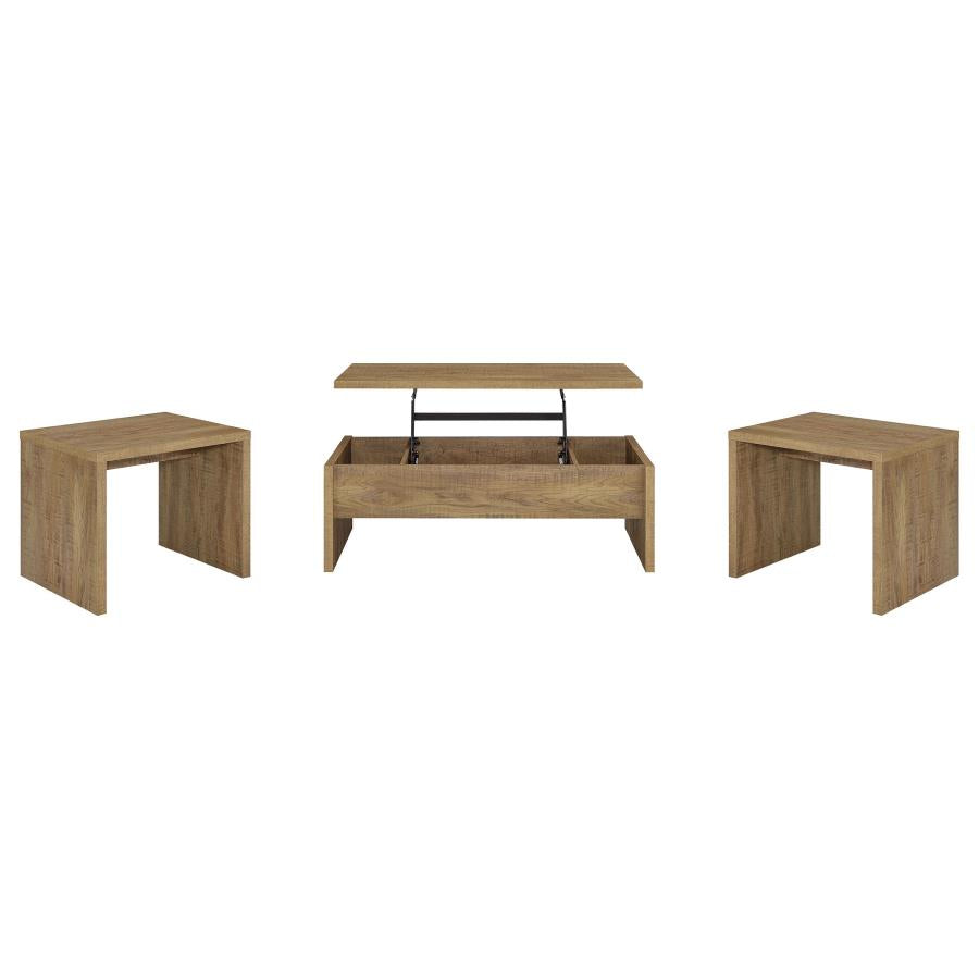 Canoga 3-piece Lift Top Cocktail Coffee Table Set Mango-2