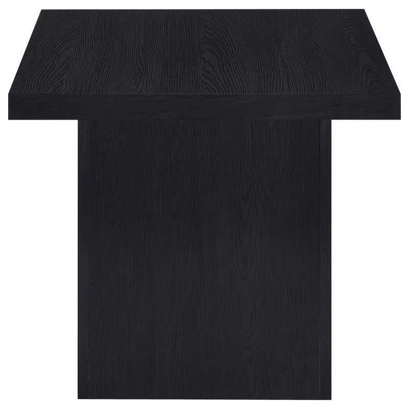 Devar 2-piece Square Cocktail Coffee End Table Set Black-zoom-