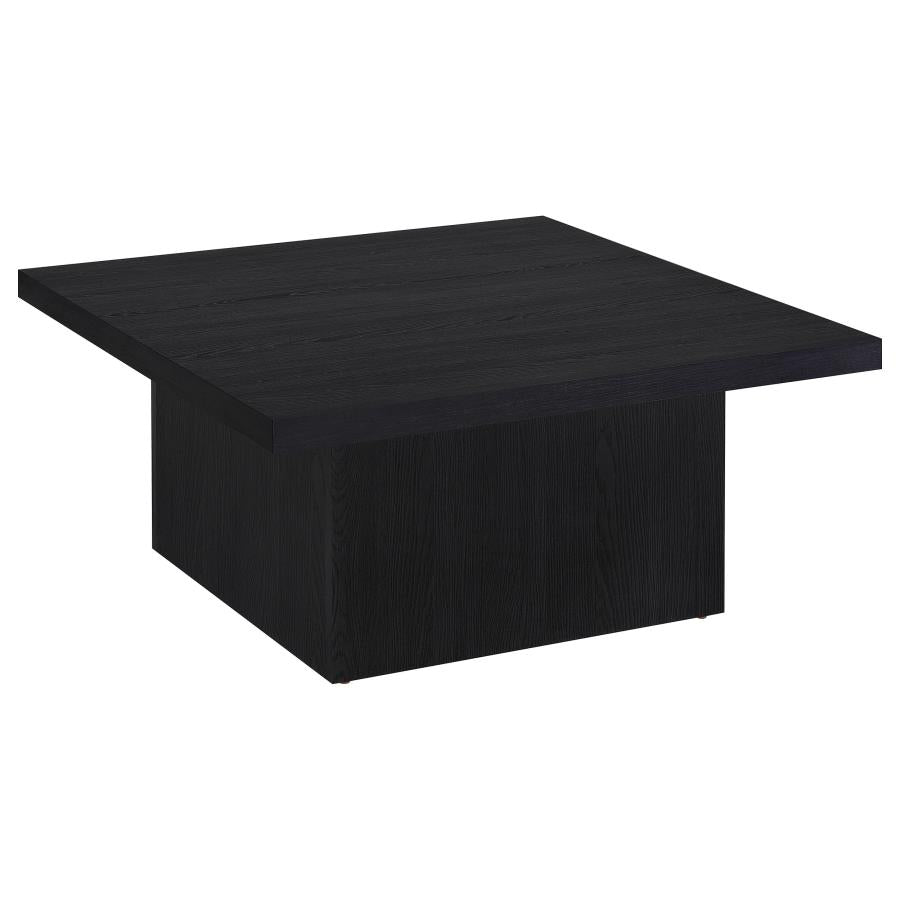 Devar 2-piece Square Cocktail Coffee End Table Set Black-8